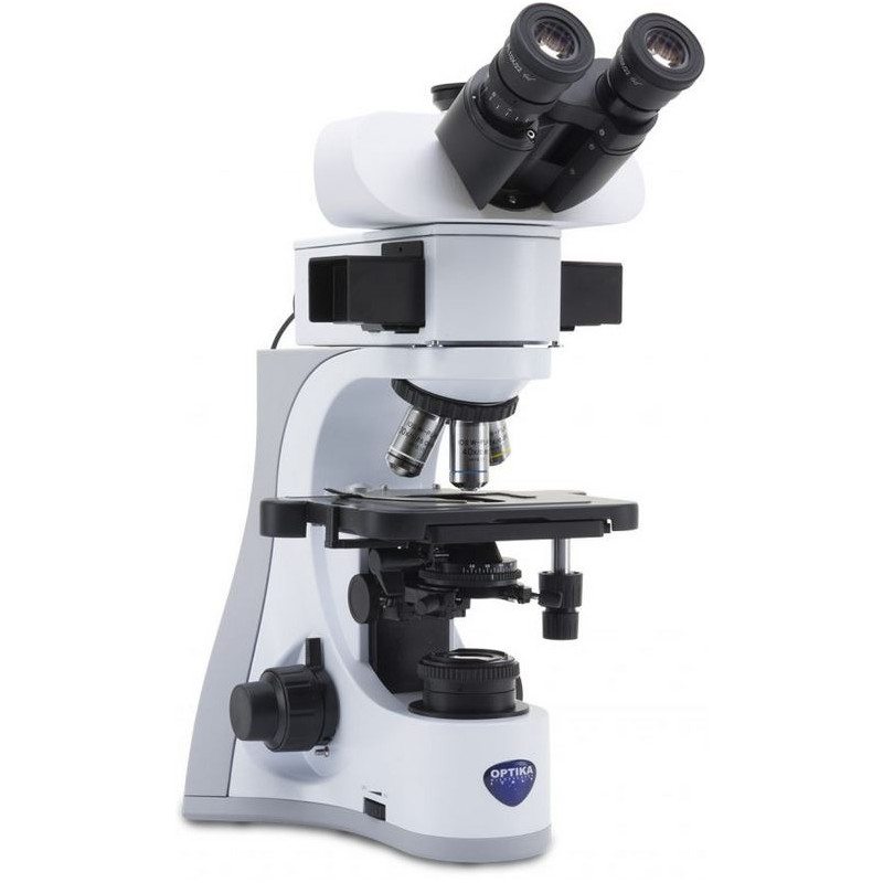 Microscope Optika B-510LD1, trinoculaire fluorescence, 1000x, IOS, bleu