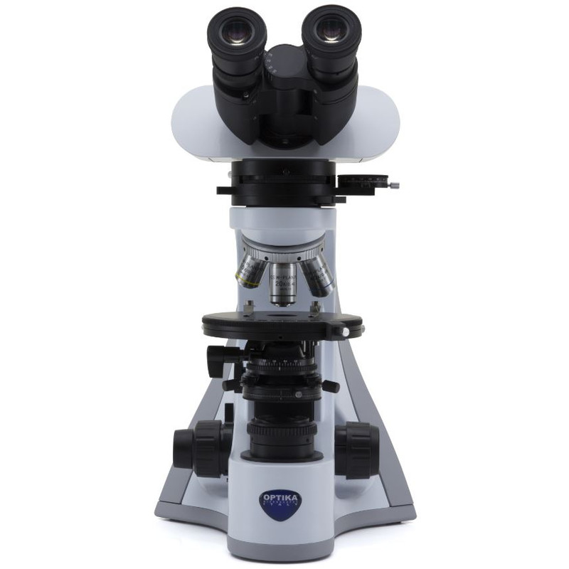 Microscope Optika B-510POL, polarisation, transmitted, trino, IOS W-PLAN POL, 40x-400x, EU