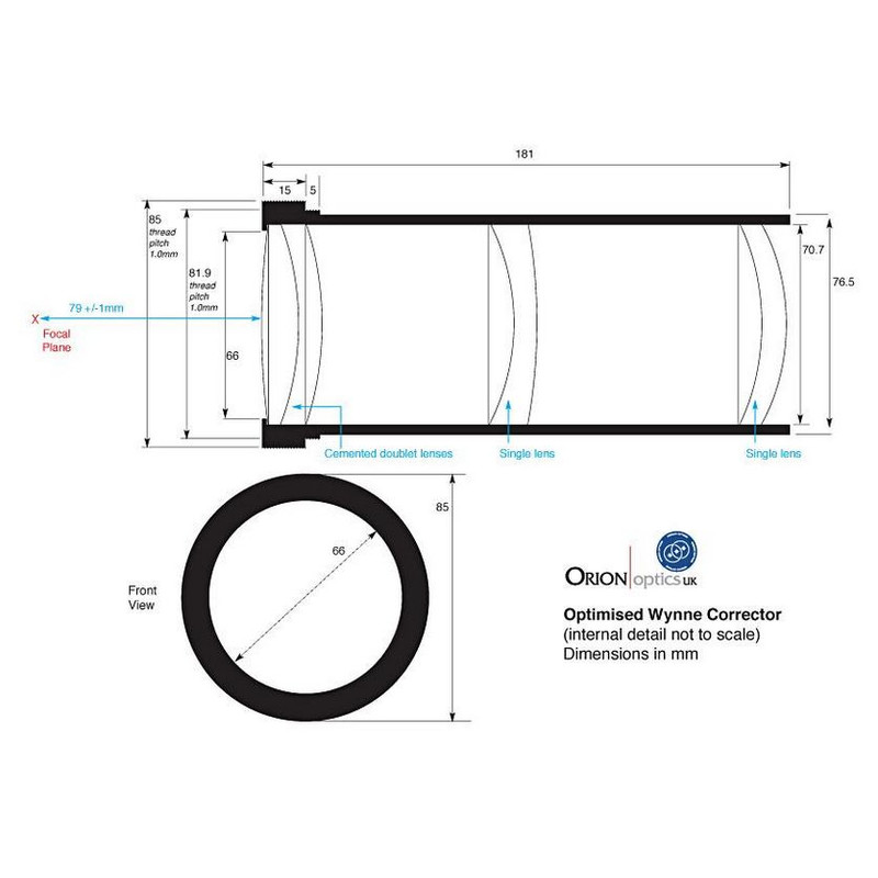 Télescope Orion Optics UK N 200/760 AG8 Carbon Astrograph OTA