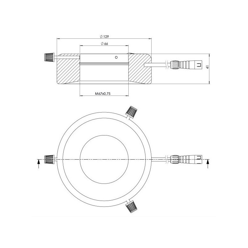 StarLight Opto-Electronics RL12-18f R, Flutl., rot (625 nm), Ø 66mm