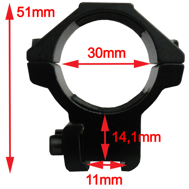 Seben Montage Lunette Visée 30mm / rail 11mm Chasse Fusil RSM12