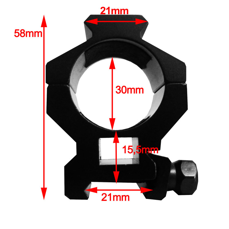 Seben Montage Lunette Visée 30mm Weaver Picatinny 21mm rail Chasse Fusil RSM14