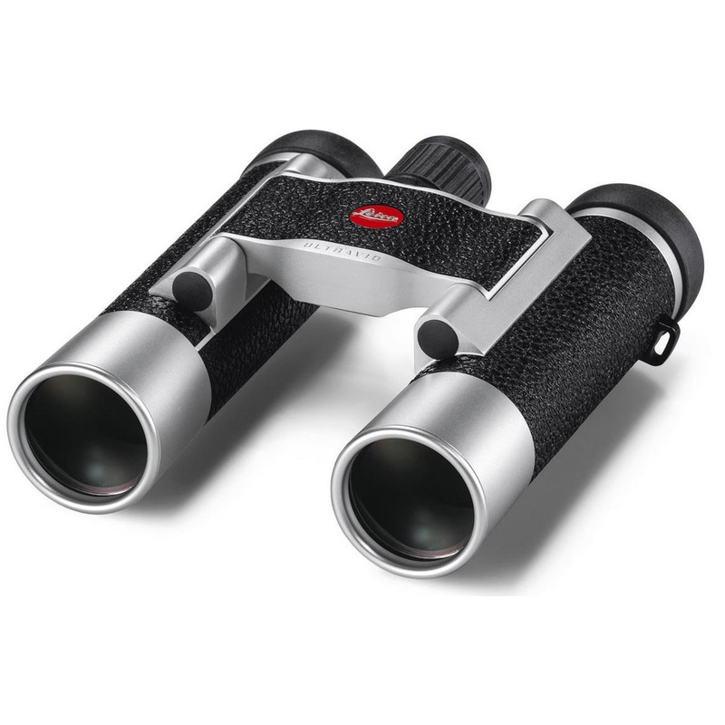 Jumelles Leica Ultravid 10x25, gainées cuir, argent