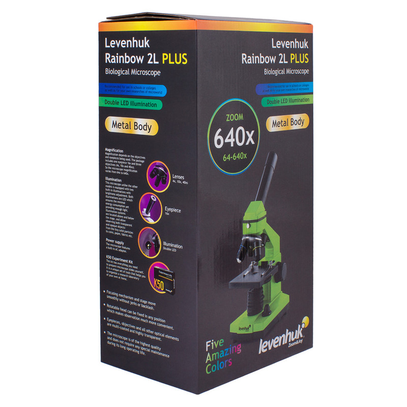 Microscope Levenhuk Rainbow 2L Plus Lime