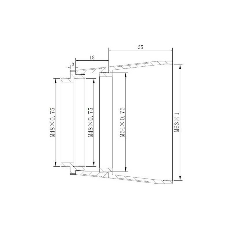 TS Optics Adaptateur M63/T2