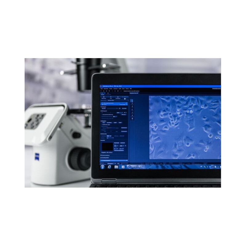 ZEISS Microscope inversé Primovert HDcam Ph1, 40-400x, cond. 0,3, 5 MP