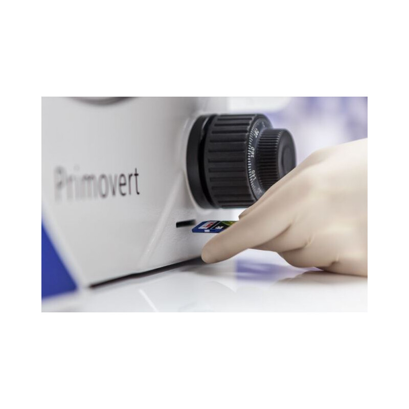 ZEISS Microscope inversé Primovert HDcam Ph1, 40-400x, cond. 0,3, 5 MP