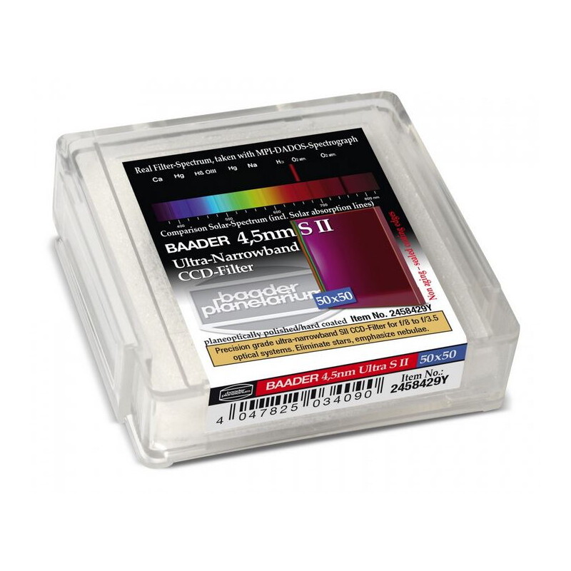 Baader Filtre CCD Ultra-Narrowband 4.5nm S II 50x50mm