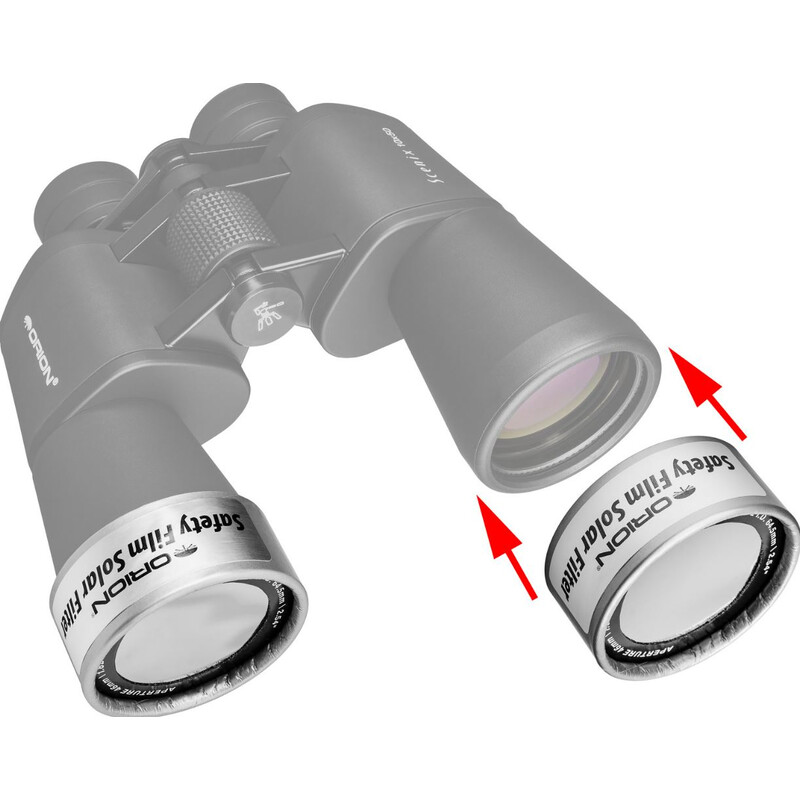 Jumelles Orion 10x50 E-Serie avec kit de filtres solaires