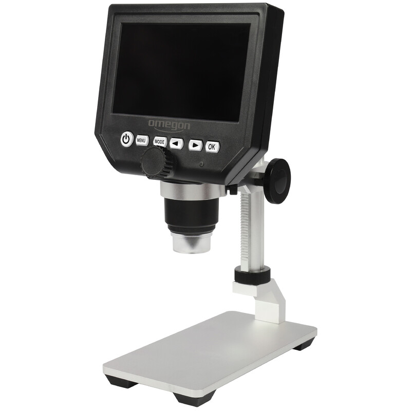 Omegon Microscope stéréo Digistar, 600x, LED, kit pour naturaliste - (l'ouvrage « Qu'est-ce qui vit sur les plages et les côtes » est en allemand)