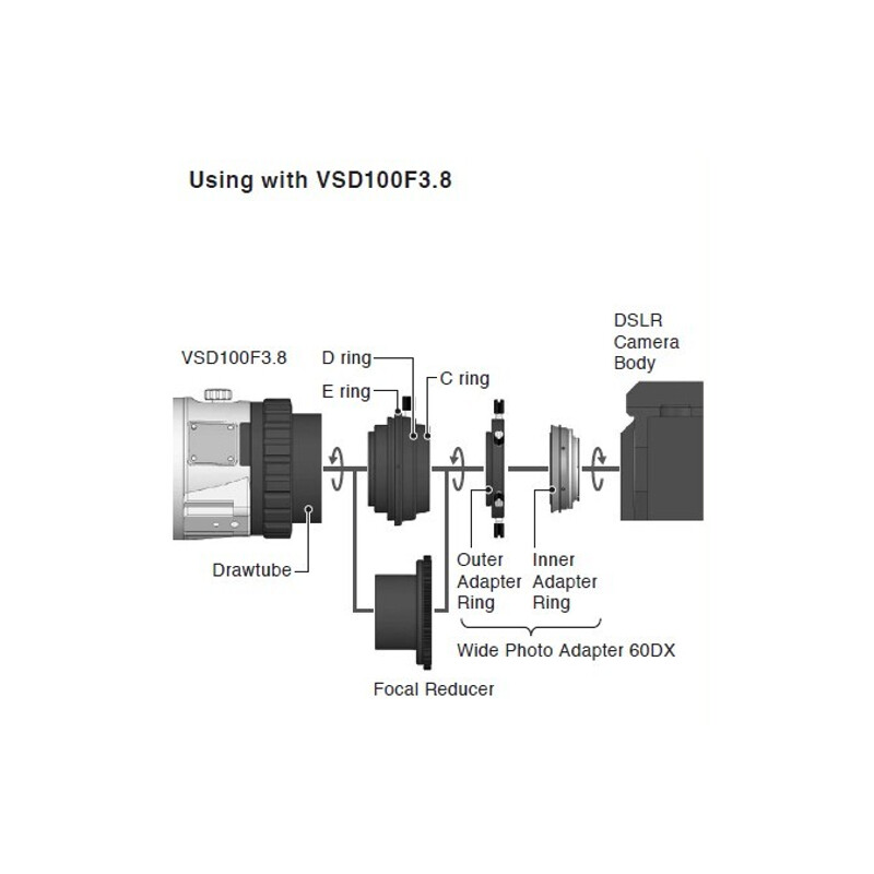 Adaptateur appareil-photo Vixen Adapter 60DX pour Nikon