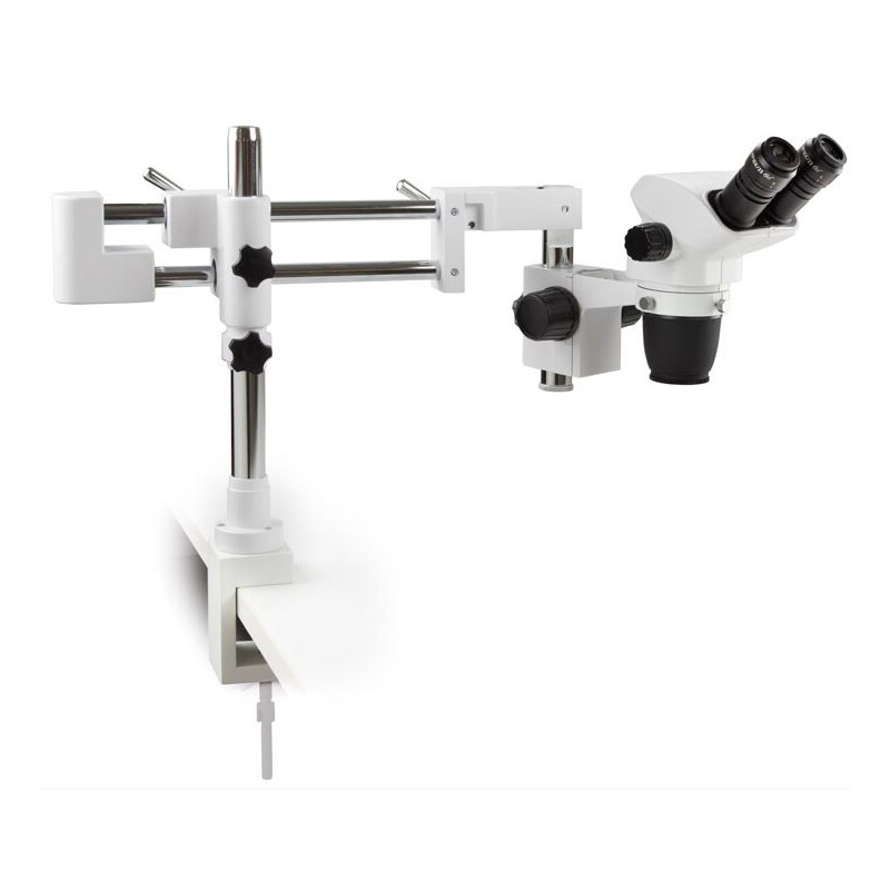 Microscope stéréo zoom Euromex NZ.1902-BC, 6.7-45x, Doppelarm, Tischklemme, bino