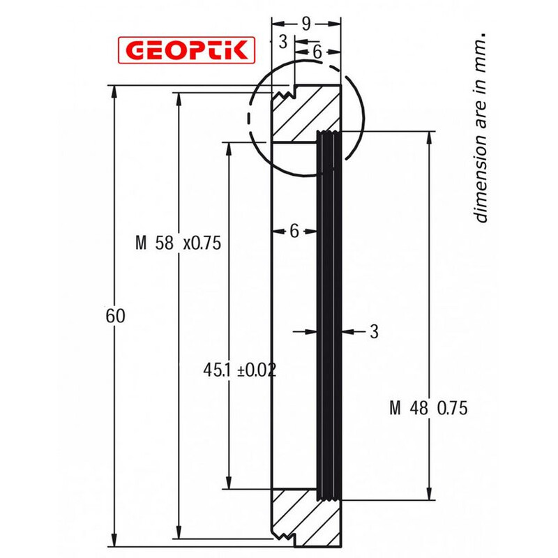 Adapter Geoptik Adaptateur 50,8 mm/M58