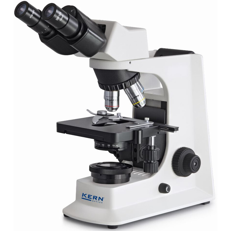 Microscope Kern Bino Plan 4/10/40/100, WF10x18, 20W Hal, OBF 122