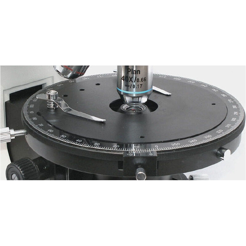 Microscope Kern OPN 184, POL, trino, Inf plan, 40x-400x, Lumière incidente, HAL, 100W