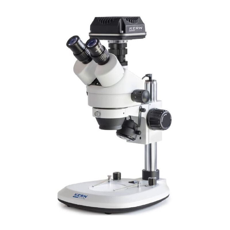 Microscope Kern OZL 464C825, Greenough, Säule, 7-45x, 10x/20, Auf-Durchlicht 3W LED, Kamera 5MP, USB 2.0