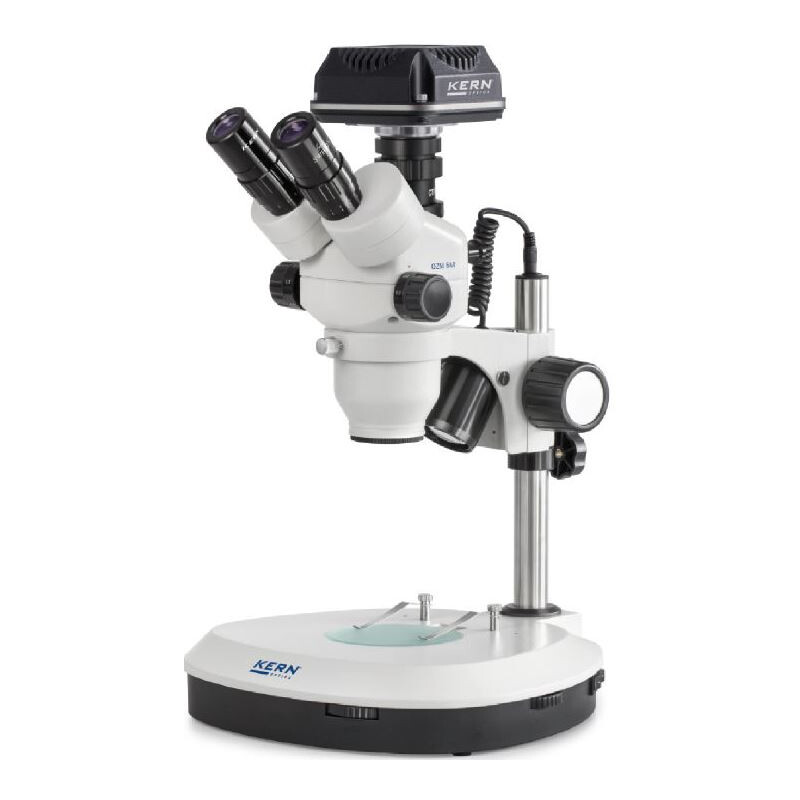 Microscope Kern OZM544C832, trino, 7-45x, HWF 10x23, Auf-Durchlicht, LED 3W, Kamera, CMOS, 5MP, 1/2.5", USB 3.0