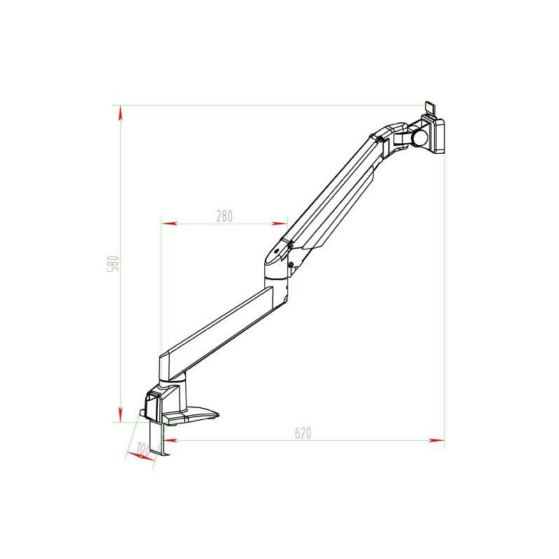 Microscope stéréo zoom Kern OZM 982, bino 7-45x, HSWF 10x23 mm, Trépied à bras articulé, ressort, pince de table, éclairage annulaire LED 4.5W