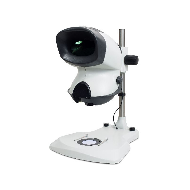 Microscope stéréo zoom Vision Engineering MANTIS Elite TS, ME-TS, Kopf,  Auf-Durchlicht, LED, Säulenstativ, mit 2 -fach Revolver,  2-20x, o. Objektive