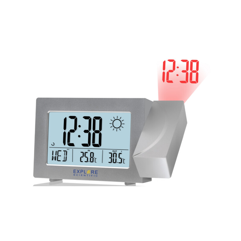 Explore Scientific Horloge de projection avec prévisions météo