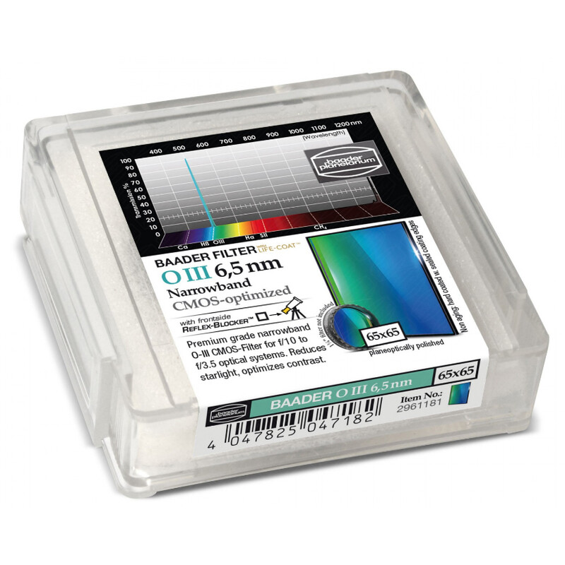 Filtre Baader OIII CMOS Narrowband 65x65mm