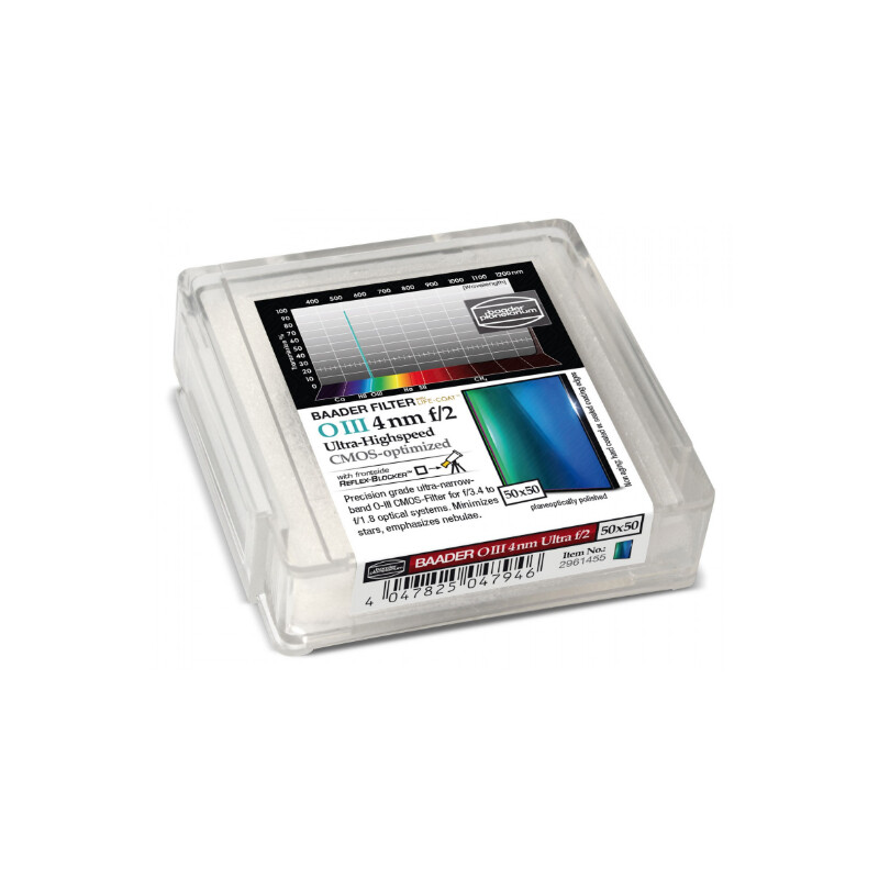Filtre Baader OIII CMOS f/2 Ultra-Highspeed 50x50mm