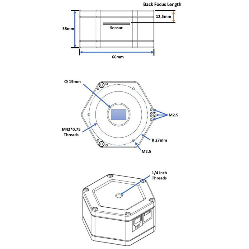 Caméra TS Optics TS178M USB3.0 Mono