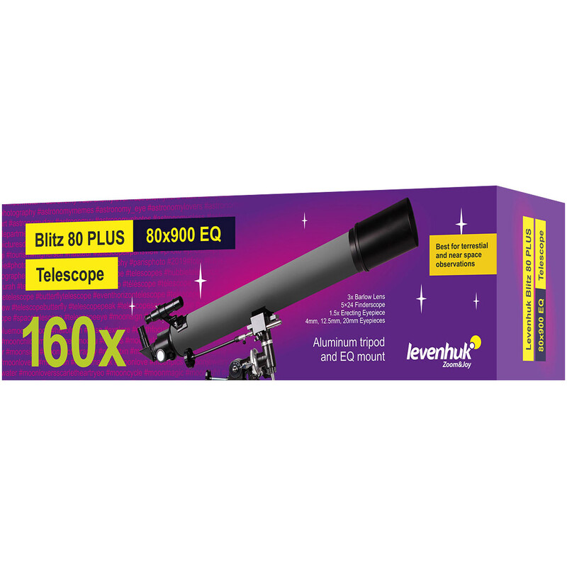 Télescope Levenhuk AC 80/900 Blitz 80 PLUS EQ