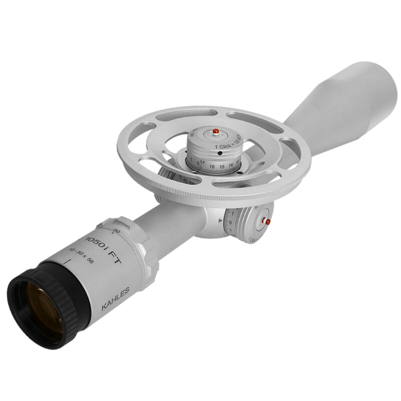 Lunette de tir Kahles K1050i FT 10-50x56 silver, MHR, ccw, droite