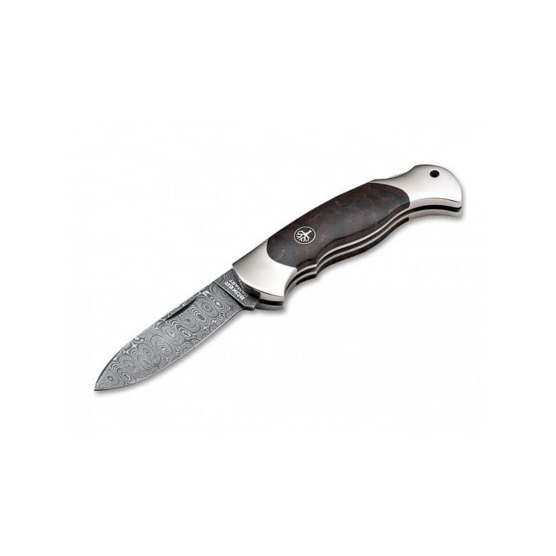 Couteaux Böker Scout Pointe de lance Bouleau madré Damas
