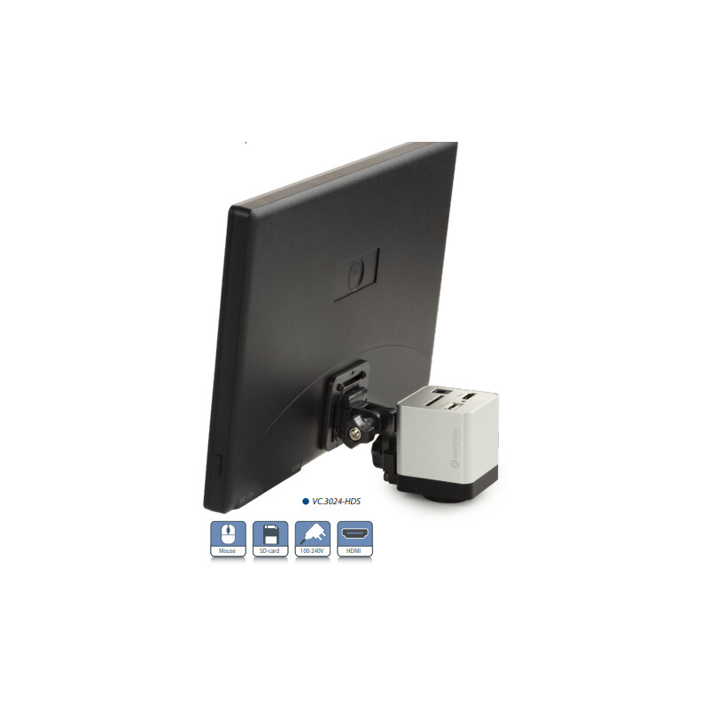 Euromex Caméra HD-Mini avec écran, VC.3024-HDS, couleur, CMOS, 1/2.8, 2MP, HDMI