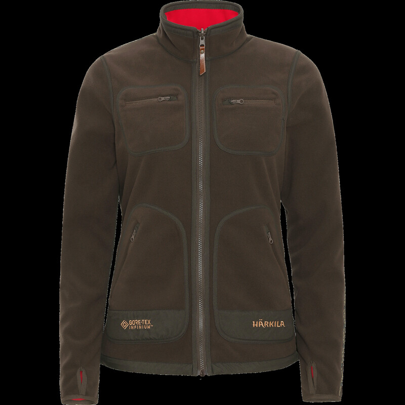 Härkila Kamko, veste polaire femme, marron/rouge, taille S