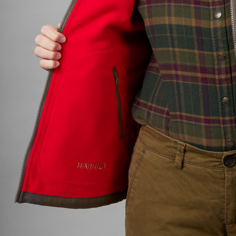 Härkila Kamko, veste polaire femme, marron/rouge, taille S