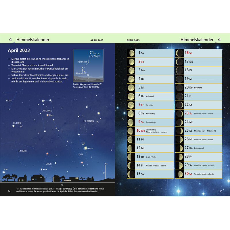 Almanach Kosmos Verlag Himmelsjahr 2023