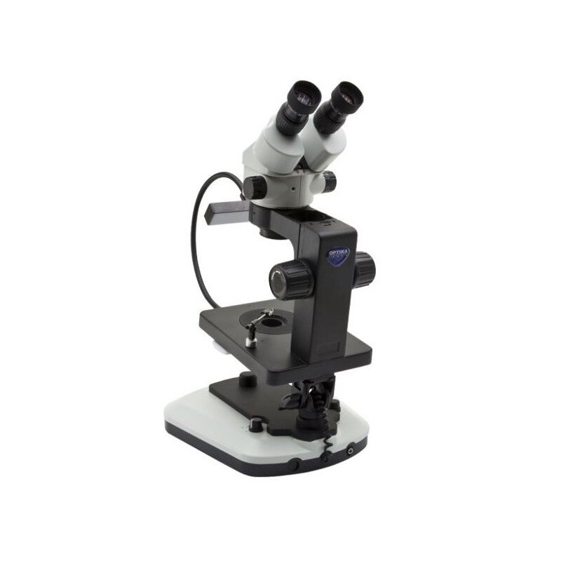 Microscope stéréo zoom Optika OPTIGEM-10, bino, BF, DF, Greenough, w.d. 100mm, 10x/21mm, 0,7x-4.5x
