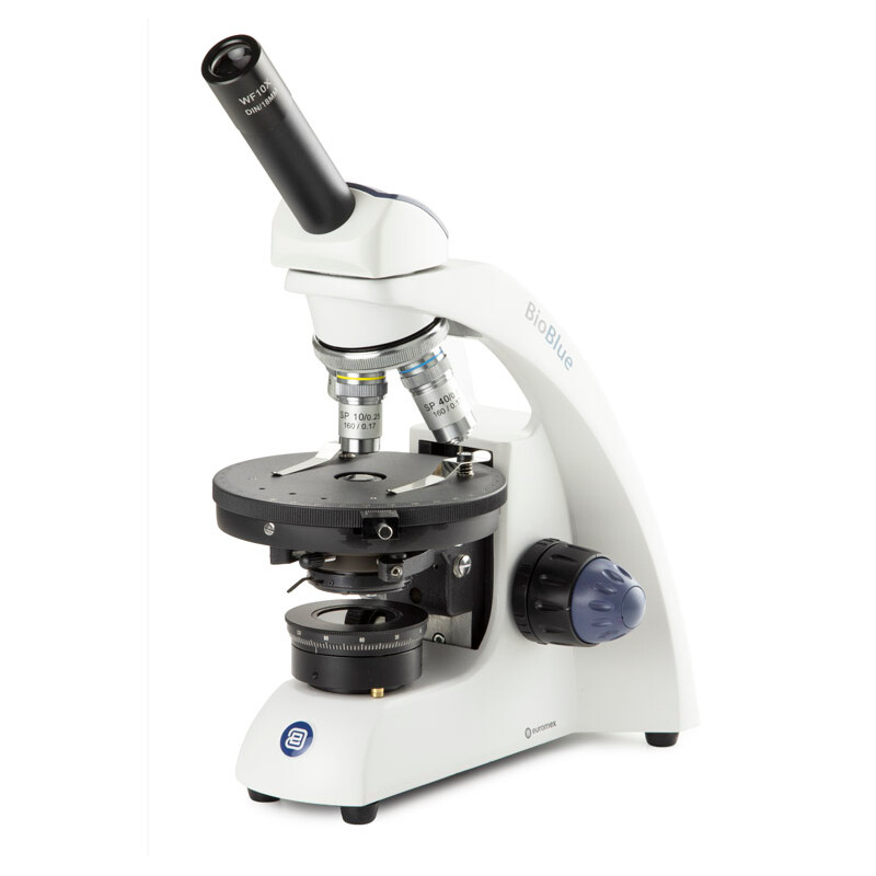 Microscope Euromex BioBlue, BB.4240-P-DLED, mono, pol, DIN, semi-plan, 40x-600x, 10x/18, LED, 1 W, battery rechargeable