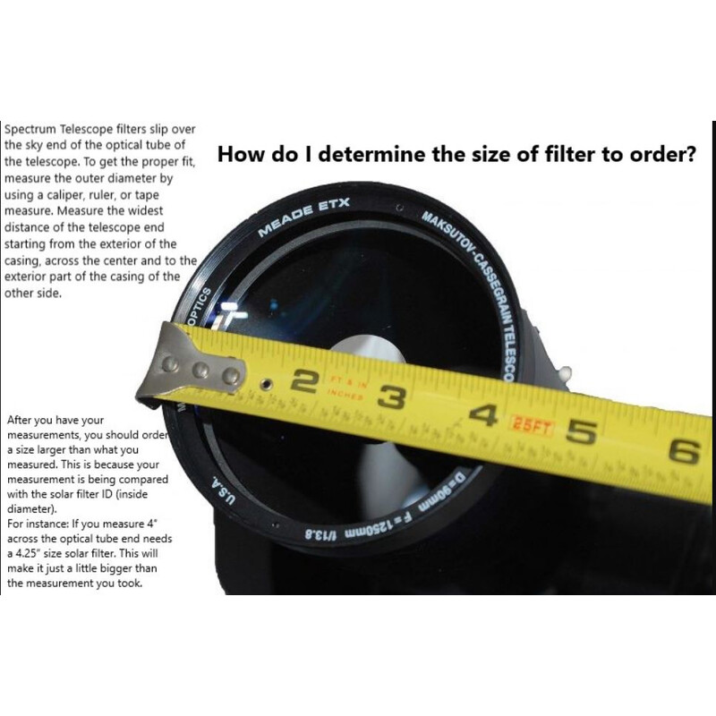 Filtre Spectrum Telescope Glass Solar 101mm