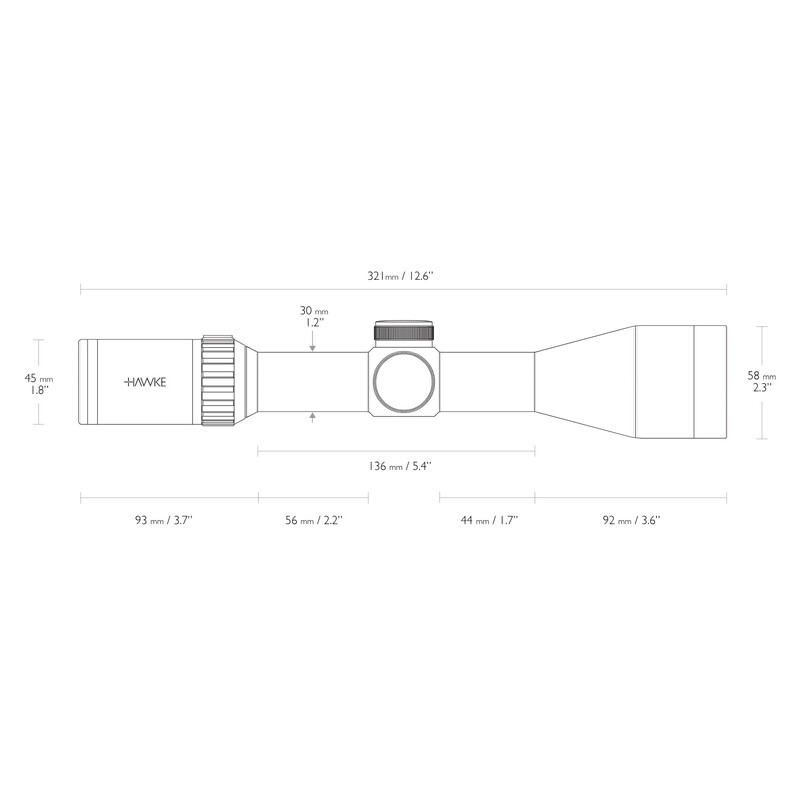Lunette de tir HAWKE VANTAGE 30 WA FD IR 2,5-10x50