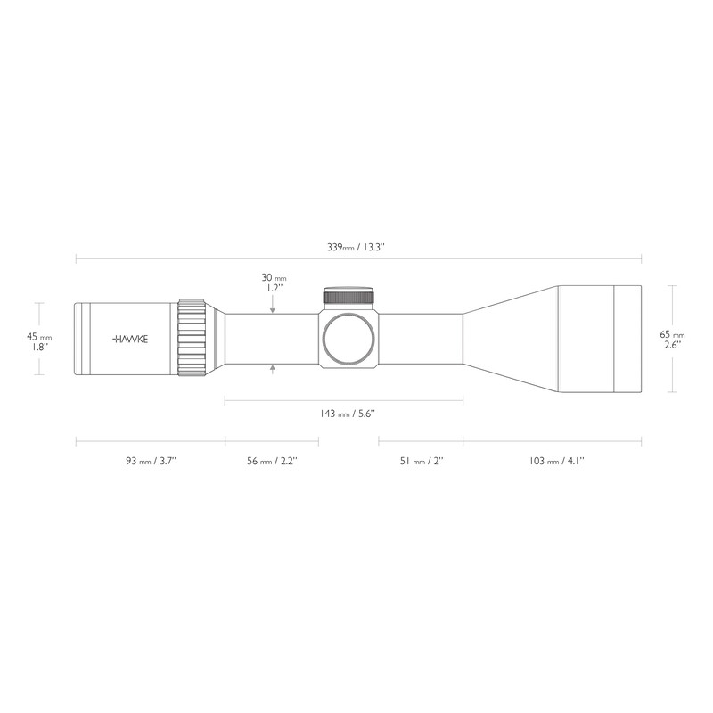 Lunette de tir HAWKE VANTAGE 30 WA FD IR 3-12x56
