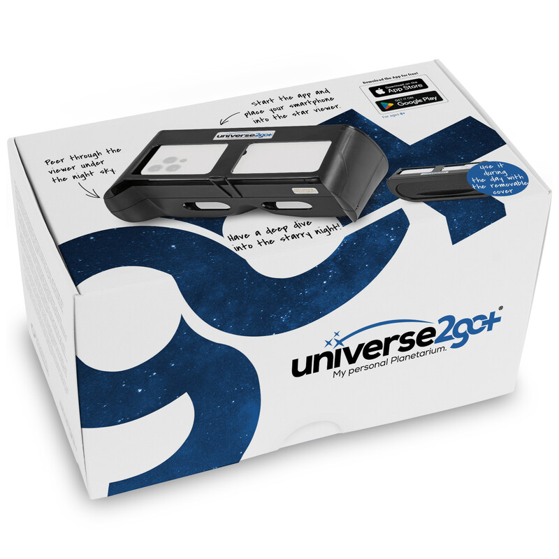 Planétarium personnel Omegon Universe2Go+ + Sonnenfinsternisbrille Solar Safe Deluxe