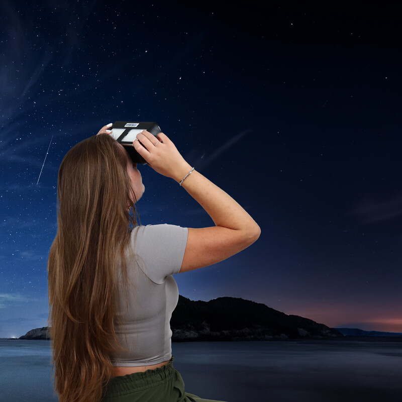 Planétarium personnel Omegon Universe2Go+ + Lunettes pour éclipse solaire Solar Safe Deluxe