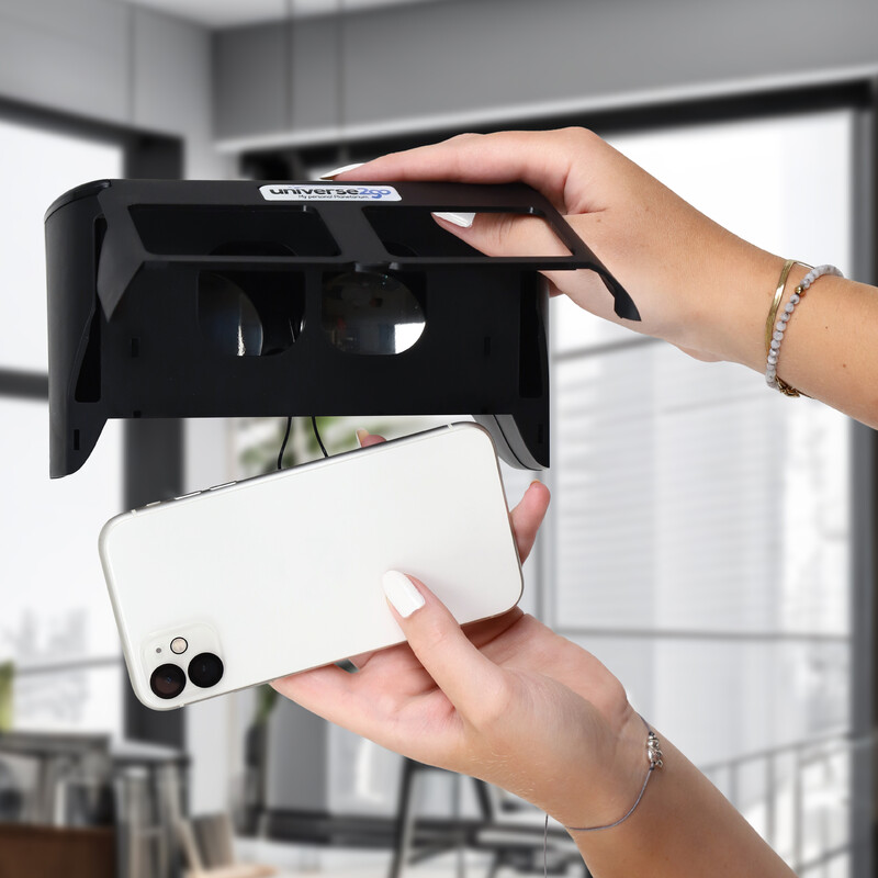 Planétarium personnel Omegon Universe2Go+ + Lunettes pour éclipse solaire Solar Safe Deluxe