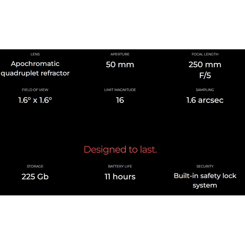 Smart Telescope Vaonis AP 50/250 Vespera PRO Cosmic Bundle