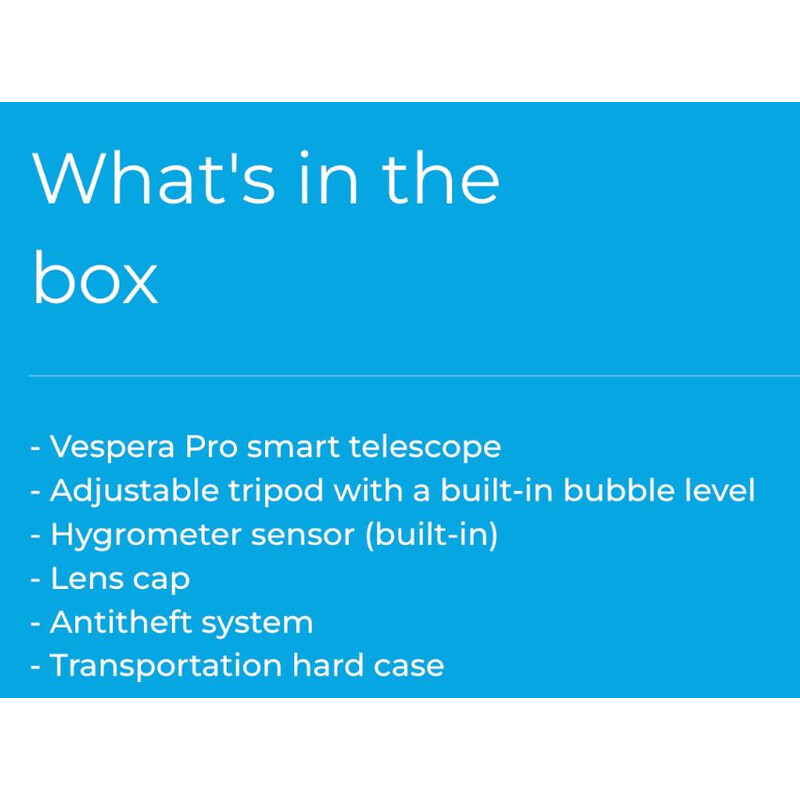 Smart Telescope Vaonis AP 50/250 Vespera PRO Cosmic Bundle