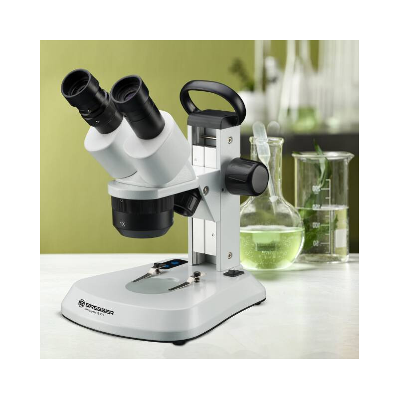 Microscope stéréoscopique Bresser Analyth STR 10x-40x bino; Greenough; 50mm; 10x/20; 10-40x; LED