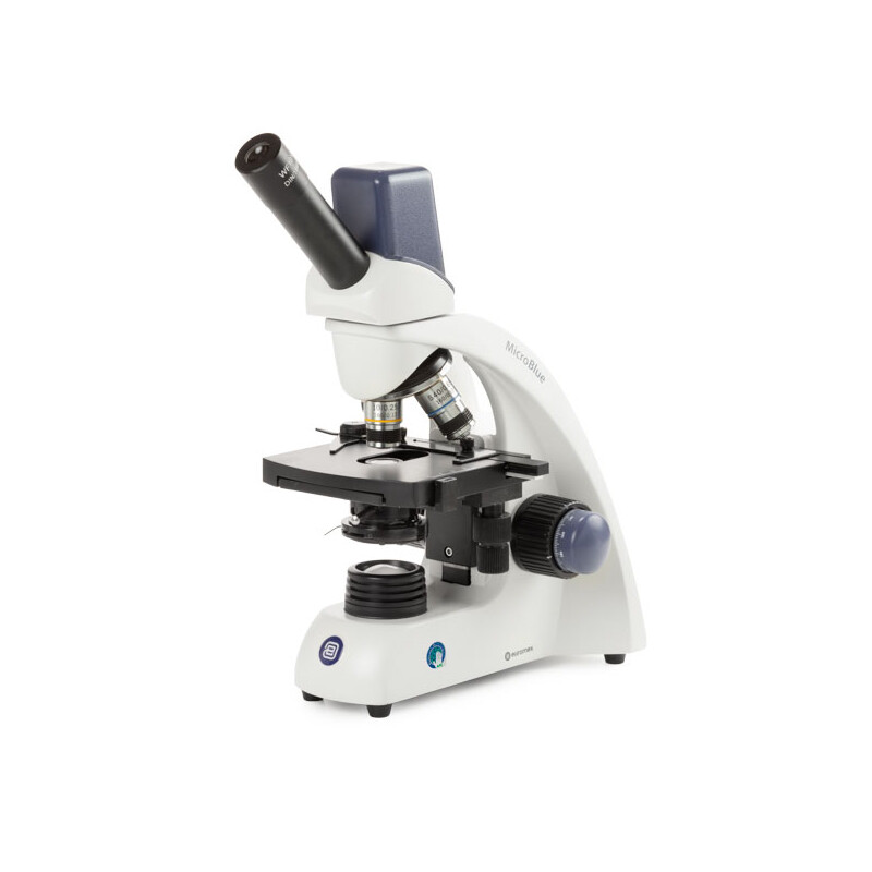Microscope Euromex MB.1655-1, mono, DIN 160, achro, 40x-600x, 10x/18, Dl, digital, Akku, LED, 1W