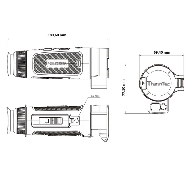 ThermTec Caméra à imagerie thermique Wild 335L Télémètre laser