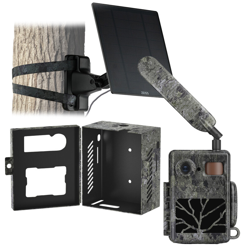 Appareil-photo spécial gibier ZEISS Kit Secacam 7 & boîtier métallique & panneau solaire