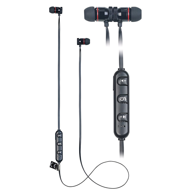 Casque Stereo intra-auriculaire Bluetooth Auvisio avec aimant, Bluetooth 5.0