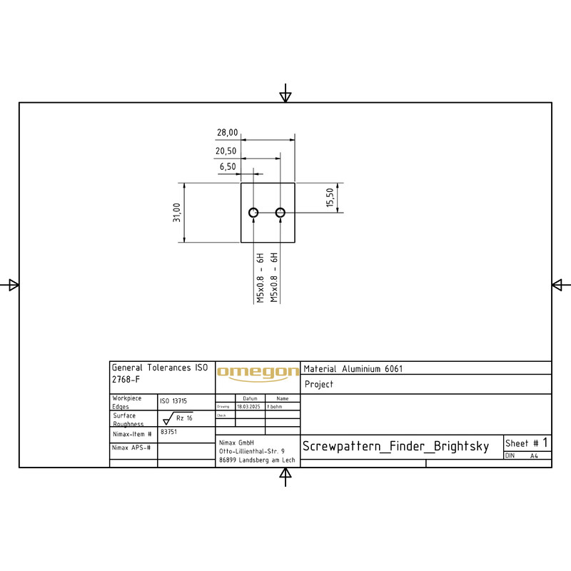 Omegon Jumelles Brightsky 26x82 - 90° + étui
